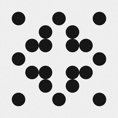 Abstract Cross Pattern Dots Logo generative computational art illustration
