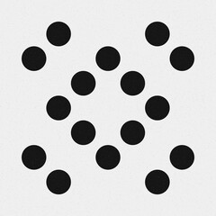 Abstract Cross Pattern Dots Logo generative computational art illustration
