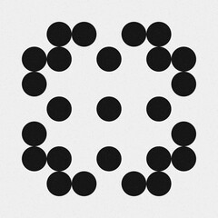 Abstract Cross Pattern Dots Logo generative computational art illustration