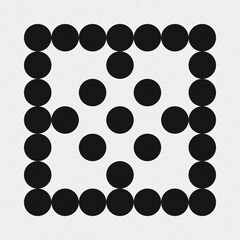 Abstract Cross Pattern Dots Logo generative computational art illustration