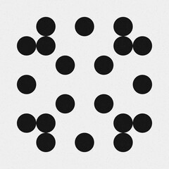 Abstract Cross Pattern Dots Logo generative computational art illustration