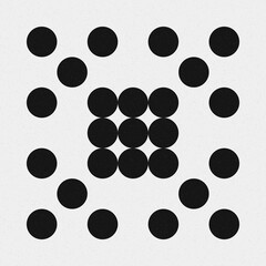 Abstract Cross Pattern Dots Logo generative computational art illustration