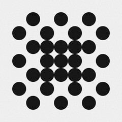 Abstract Cross Pattern Dots Logo generative computational art illustration