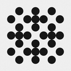 Abstract Cross Pattern Dots Logo generative computational art illustration