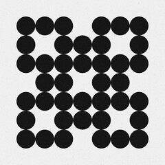 Abstract Cross Pattern Dots Logo generative computational art illustration