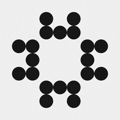 Abstract Cross Pattern Dots Logo generative computational art illustration