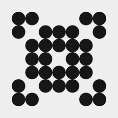 Abstract Cross Pattern Dots Logo generative computational art illustration