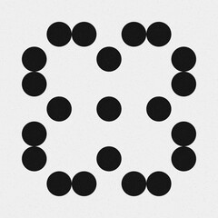 Abstract Cross Pattern Dots Logo generative computational art illustration