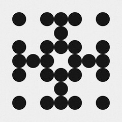 Abstract Cross Pattern Dots Logo generative computational art illustration