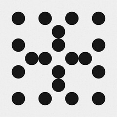 Abstract Cross Pattern Dots Logo generative computational art illustration