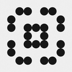 Abstract Cross Pattern Dots Logo generative computational art illustration