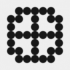 Abstract Cross Pattern Dots Logo generative computational art illustration