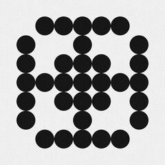 Abstract Cross Pattern Dots Logo generative computational art illustration