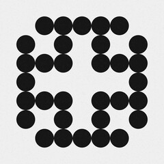 Abstract Cross Pattern Dots Logo generative computational art illustration