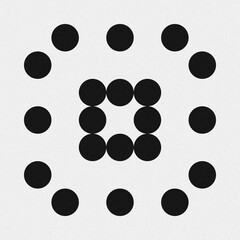 Abstract Cross Pattern Dots Logo generative computational art illustration