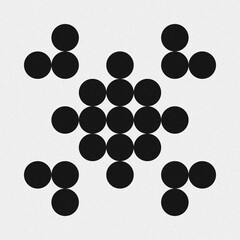 Abstract Cross Pattern Dots Logo generative computational art illustration