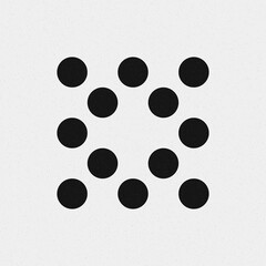 Abstract Cross Pattern Dots Logo generative computational art illustration