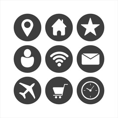 Web icon set symbol. EPS10 vector illustration
