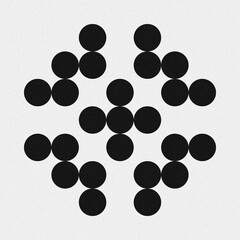 Abstract Cross Pattern Dots Logo generative computational art illustration