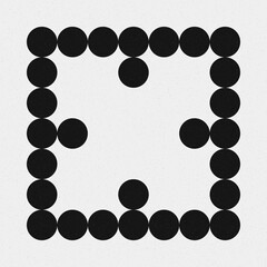 Abstract Cross Pattern Dots Logo generative computational art illustration