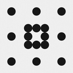 Abstract Cross Pattern Dots Logo generative computational art illustration