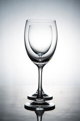 empty glass on a black background