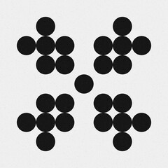 Abstract Cross Pattern Dots Logo generative computational art illustration