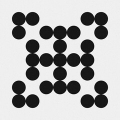Abstract Cross Pattern Dots Logo generative computational art illustration