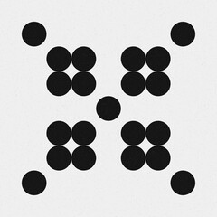 Abstract Cross Pattern Dots Logo generative computational art illustration
