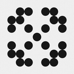 Abstract Cross Pattern Dots Logo generative computational art illustration