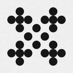 Abstract Cross Pattern Dots Logo generative computational art illustration