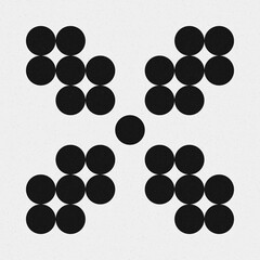 Abstract Cross Pattern Dots Logo generative computational art illustration