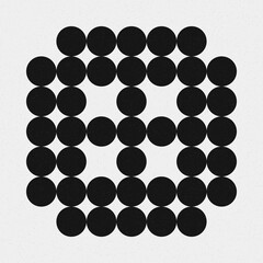 Abstract Cross Pattern Dots Logo generative computational art illustration