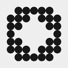Abstract Cross Pattern Dots Logo generative computational art illustration