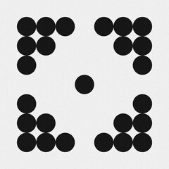 Abstract Cross Pattern Dots Logo generative computational art illustration