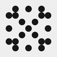 Abstract Cross Pattern Dots Logo generative computational art illustration