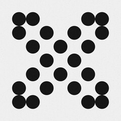 Abstract Cross Pattern Dots Logo generative computational art illustration