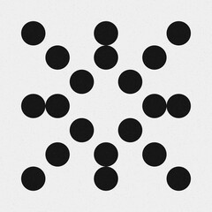 Abstract Cross Pattern Dots Logo generative computational art illustration