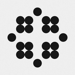 Abstract Cross Pattern Dots Logo generative computational art illustration