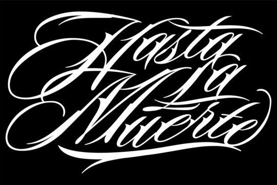 typography vector file of hasta la muerte