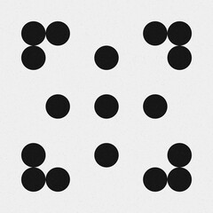 Abstract Cross Pattern Dots Logo generative computational art illustration