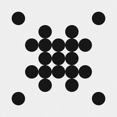 Abstract Cross Pattern Dots Logo generative computational art illustration