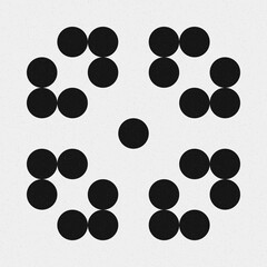 Abstract Cross Pattern Dots Logo generative computational art illustration