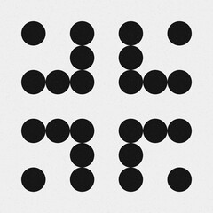 Abstract Cross Pattern Dots Logo generative computational art illustration