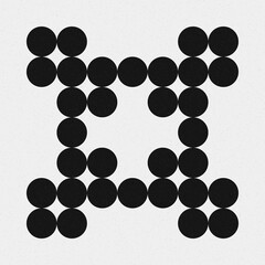 Abstract Cross Pattern Dots Logo generative computational art illustration
