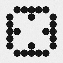 Abstract Cross Pattern Dots Logo generative computational art illustration