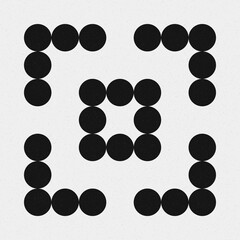 Abstract Cross Pattern Dots Logo generative computational art illustration