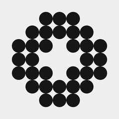 Abstract Cross Pattern Dots Logo generative computational art illustration