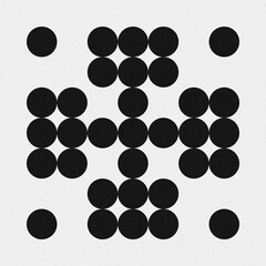 Abstract Cross Pattern Dots Logo generative computational art illustration