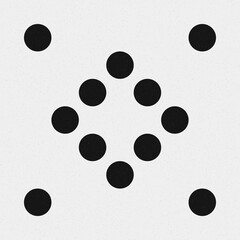 Abstract Cross Pattern Dots Logo generative computational art illustration